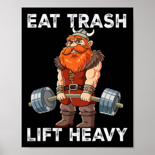 Póster Entrenamiento Viking Gym Peso Comer Elevación Pesa