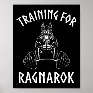 Póster Entrenamiento Viking Para Ragnarok Shirt Norse Gym