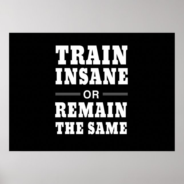 Póster Entrenar locos o seguir igual (Frente)