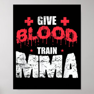 Póster Entrenar MMA Artes Marciales Mixtas Dar Sangre
