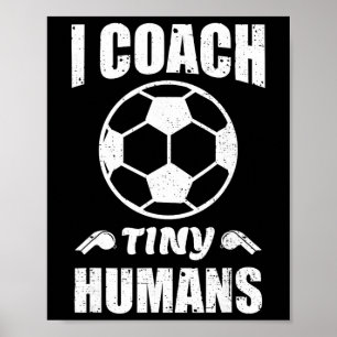 Póster Entreno a humanos diminutos fútbol Ll cita diverti