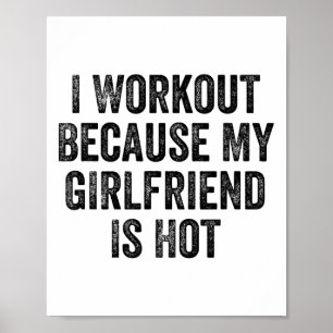Póster Entreno porque mi novia es sexy Cuerpo de gimnasio
