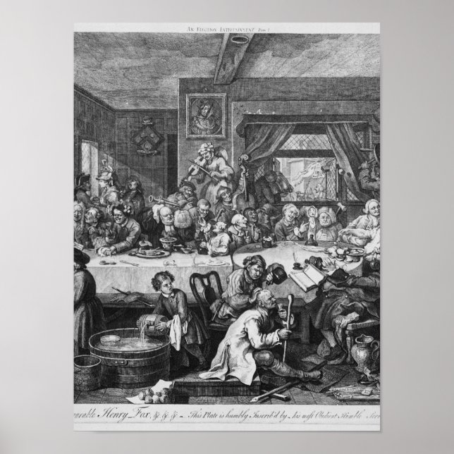 Póster Entretenimiento electoral, 1755 (Frente)
