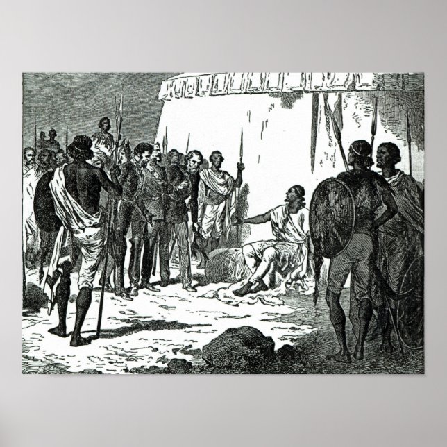 Póster Entrevista del Sr. Rassam con el Rey Theodore (Frente)