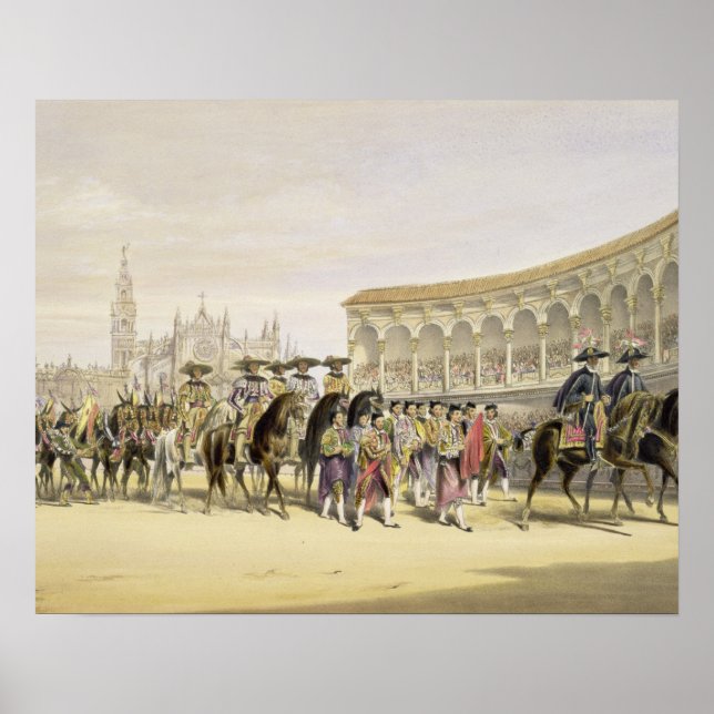 Póster Entry of the Toreros in Procession, 1865 (colour l (Frente)
