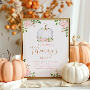 Póster Entusiasmo floral rosado cuán grande es el juego d