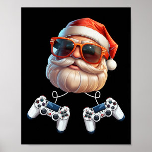 Póster Entusiasta de juegos de Navidades del controlador