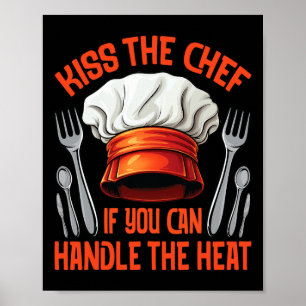 Póster Entusiasta de la Cocina Chef Kiss a la Parrilla Fu