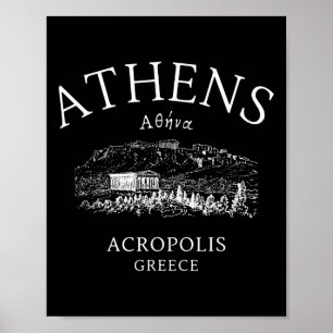 Póster Entusiastas del Idioma Griego en Atenas Grecia Vac