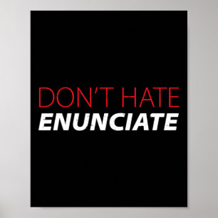 Póster Enunciar Divertido Rótulo ASL Idioma Leer sordo A