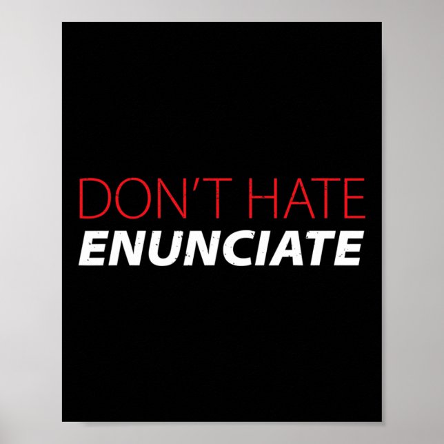 Póster Enunciar Divertido Rótulo ASL Idioma Leer sordo A (Frente)