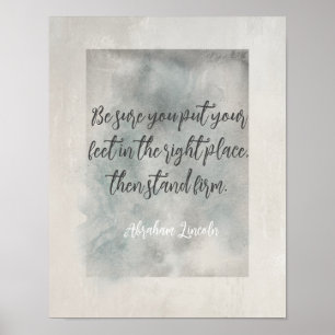 Póster Enunciar la cita de Abraham Lincoln con un firme a