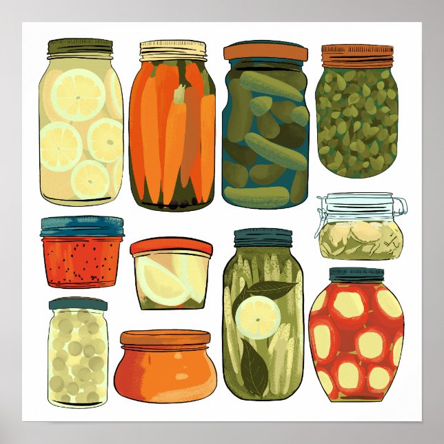 Póster Envasado de Pickles de Pantry (Frente)