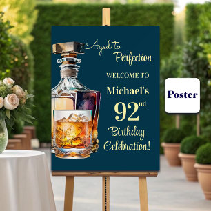 Póster Envejecido a la Perfección Hombres Whisky Cumpleañ