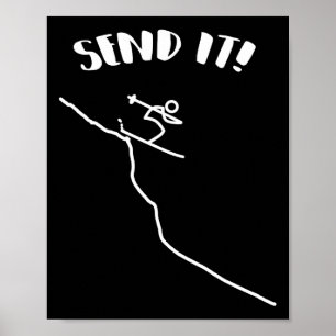 Póster Envíalo Salto de Esquí Esquí en Pendiente para Esq