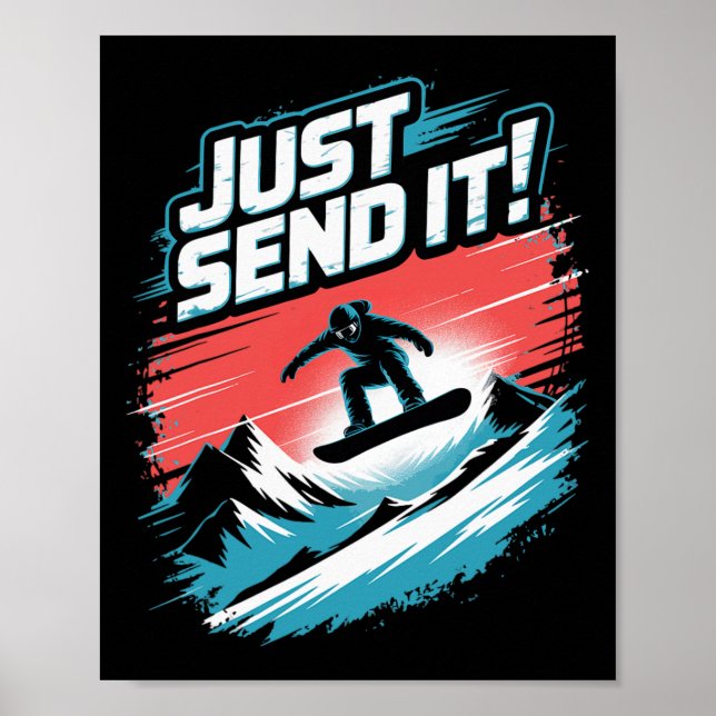 Póster ¡Envíalo! Snowboard (Frente)