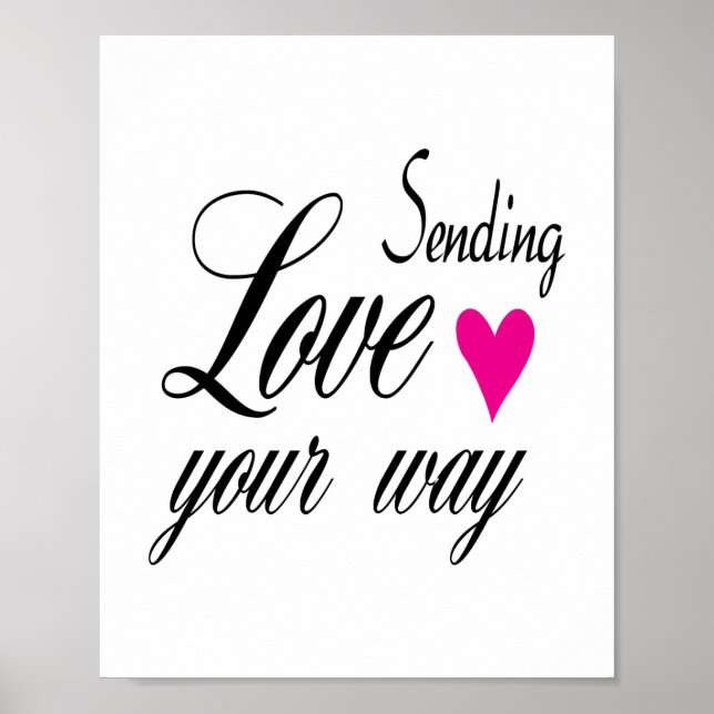Póster Enviando Amor en Tu Dirección (Frente)