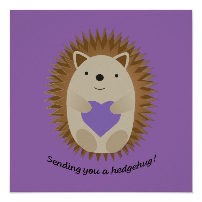 Póster Enviándote un Hedgehug Hedgehog (Anverso)