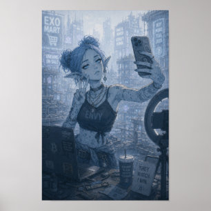 Póster Envidia / Bloguera / Ciudad de Luces de Neón Póste