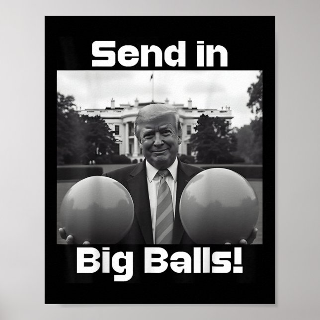 Póster Envíe En Grande, Presidente Trump Y Perro (Frente)
