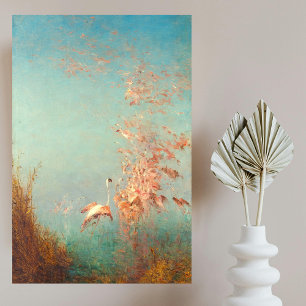 Póster Envol de Flamencos Rosas, Estanque de Vaccarès