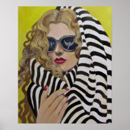 Póster Envuelto en una toalla de playa/Poster