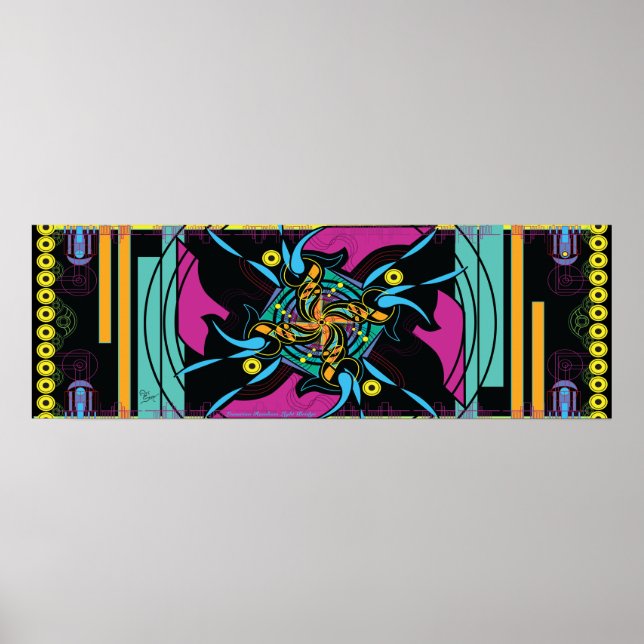 Póster EPD de 36" x 12": Puente Lemuriano Iris (Frente)