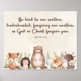 Póster Ephesians 4:32 Nursery Wall Art Poster Print