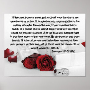 Póster Ephesians 5:25-30 Bible Blossoms Destiny's Destiny