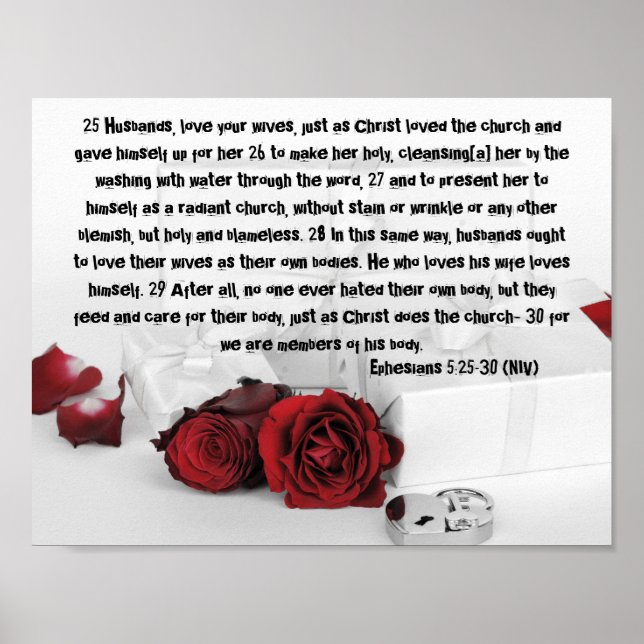 Póster Ephesians 5:25-30 Bible Blossoms Destiny's Destiny (Frente)