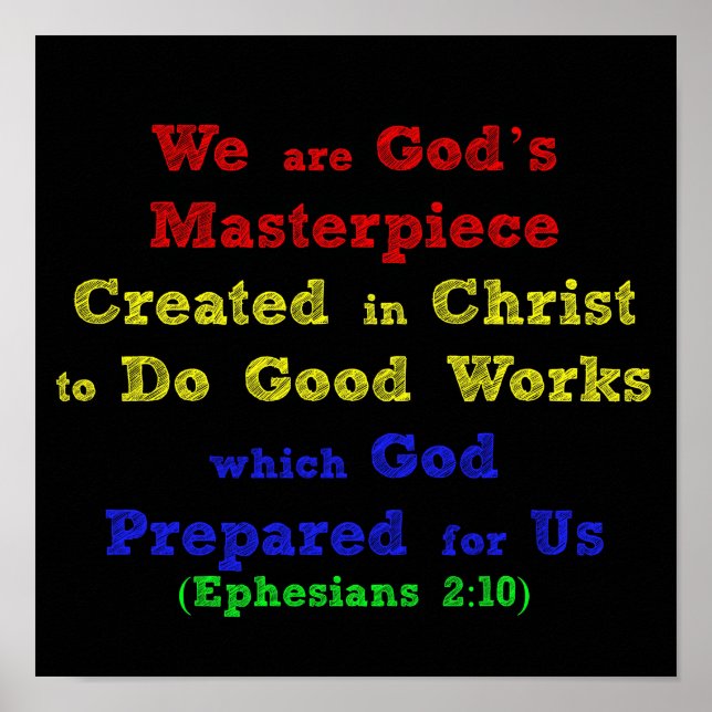 Póster Ephesians We are God's Masterpiece (Frente)