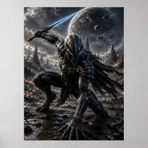 Póster Epic Alien Knight in a Distant Galaxy