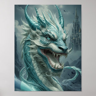 Póster Epic Blue Storm Dragon