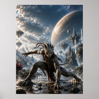 Póster Epic Cosmic Guardian in a Fantasy World