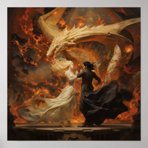 Póster Epic Dance de Dragones Poster - Asombroso Ar de Fa