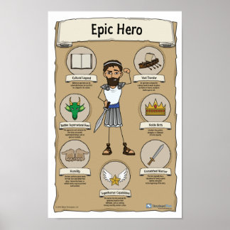 Póster Epic Hero Classroom Poster - Fondo blanco