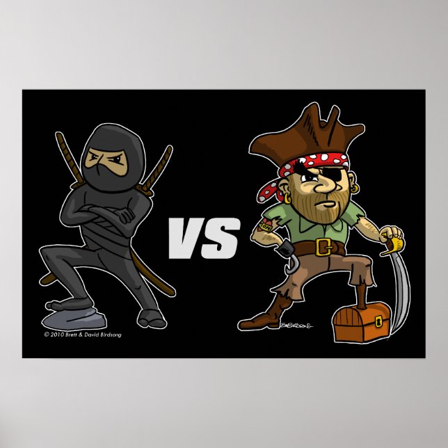 Póster epic Warrior Ninja vs Pirate Poster (Frente)