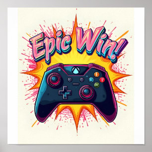 Póster Epic Win Game Controller