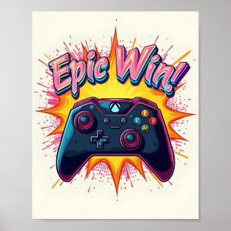 Póster Epic Win Game Controller