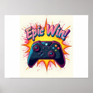 Póster Epic Win Game Controller