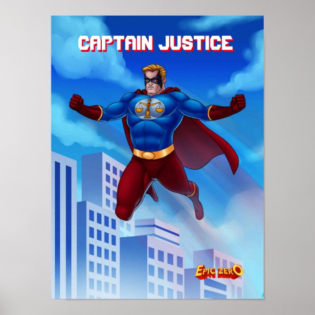 Póster Epic Zero Capitán Poster de Justicia (Frente)