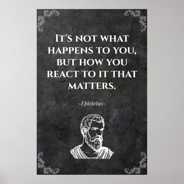 Póster Epictetus wise quote. Wisdom (Frente)