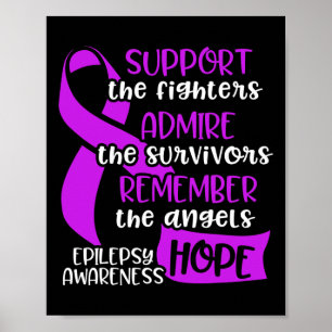 Póster Epilepsia Awareness Admire Epileptic Warriv Surviv