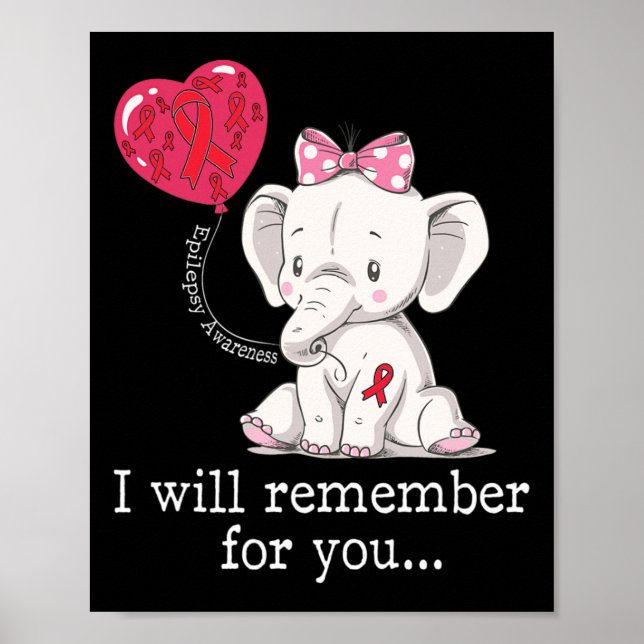 Póster Epilepsia Awareness Elephant (Frente)