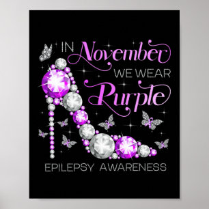 Póster Epilepsia Awareness En Noviembre Usamos Morado But