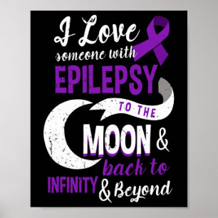 Póster Epilepsia Awareness - Love Son Mom Dad Daughter Te