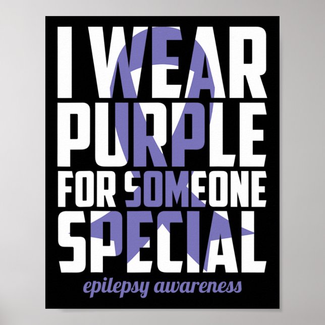 Póster Epilepsia Awareness Purple For Someone Special Rib (Frente)
