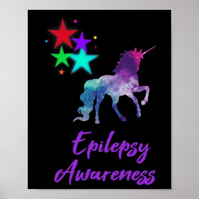 Póster Epilepsia Awareness Purple Ribbon 2 (Frente)