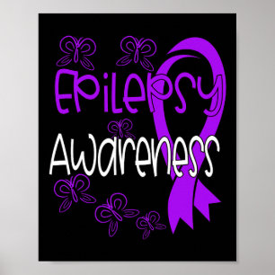 Póster Epilepsia Awareness Purple Ribbon 3