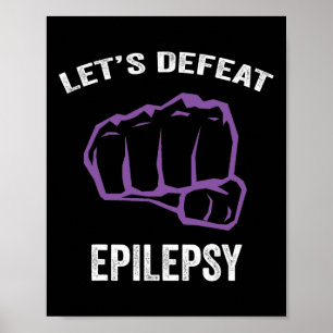 Póster Epilepsia Awareness Purple Ribbon - Epilepsy Awara